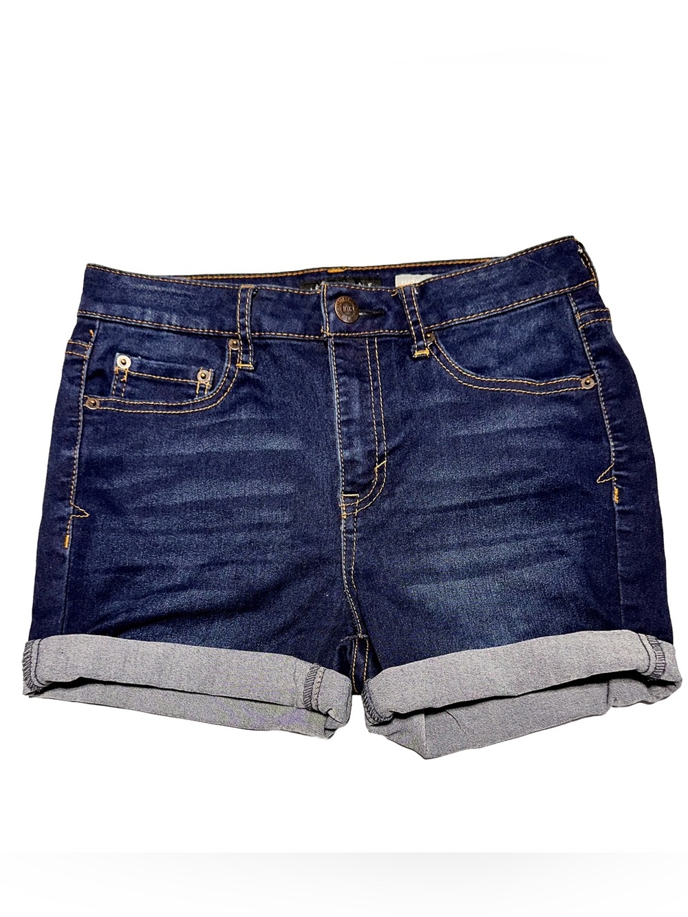 AÉROPOSTALE Denim Shorts Dark Wash Cuffed Stretch Casual Summer